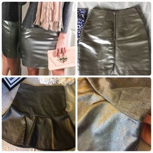 Bundle! Silver Skirt + Silver High Waisted Skirt
